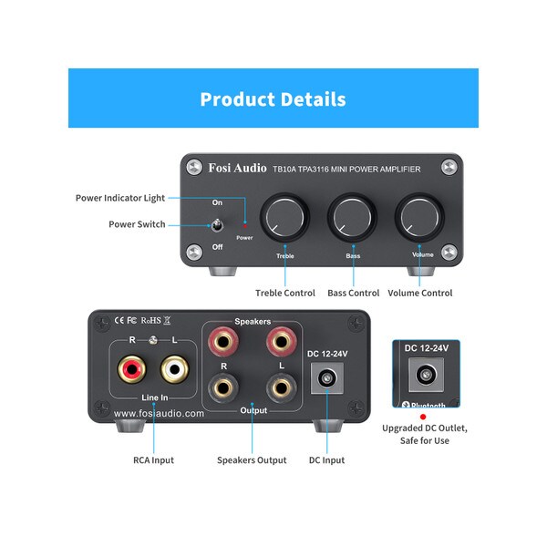 Main product image for Fosi Audio TB10D Hi-Fi Integrated Amplifier 300W x 2235-254